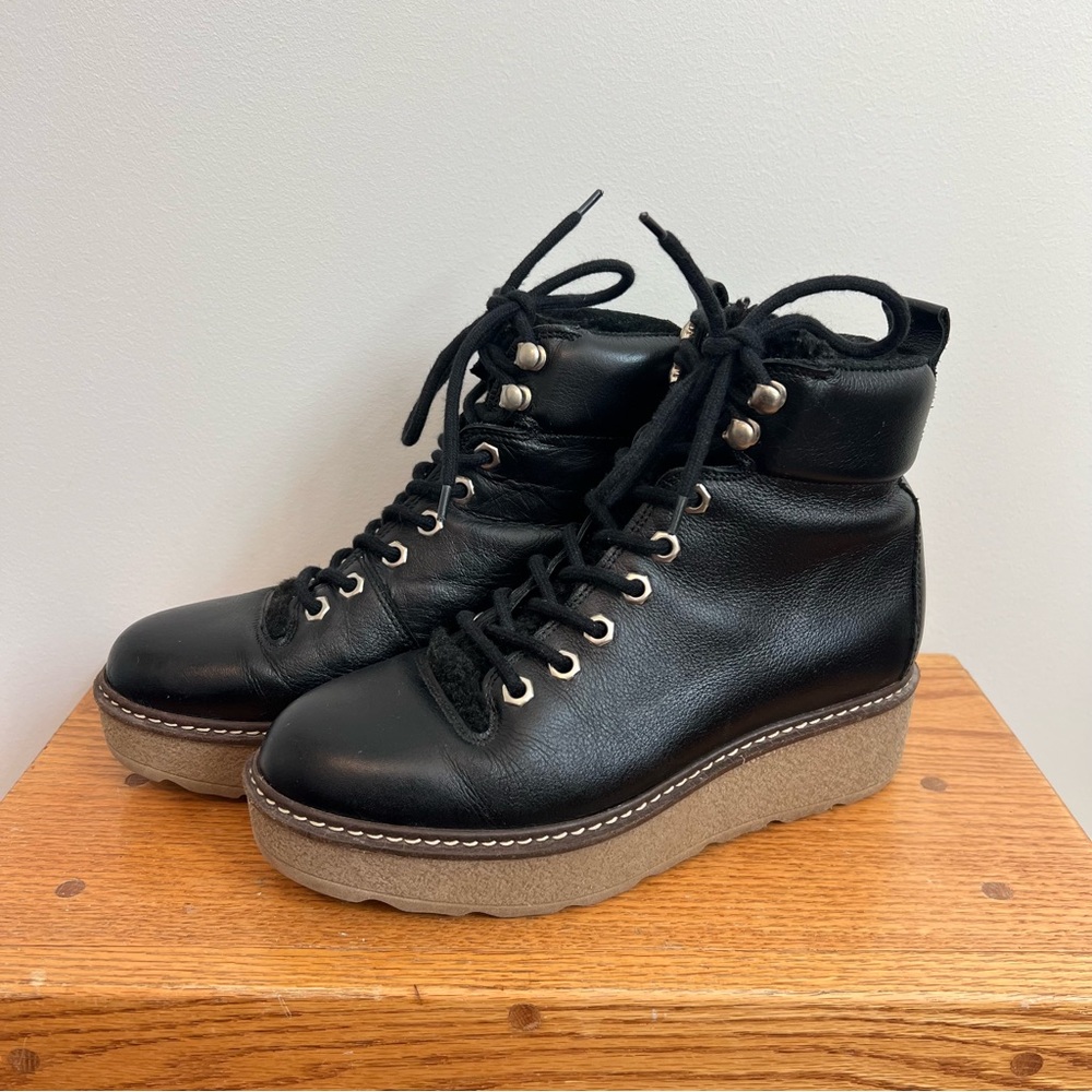 Shoe the Bear Bex Leather Wedge Boots